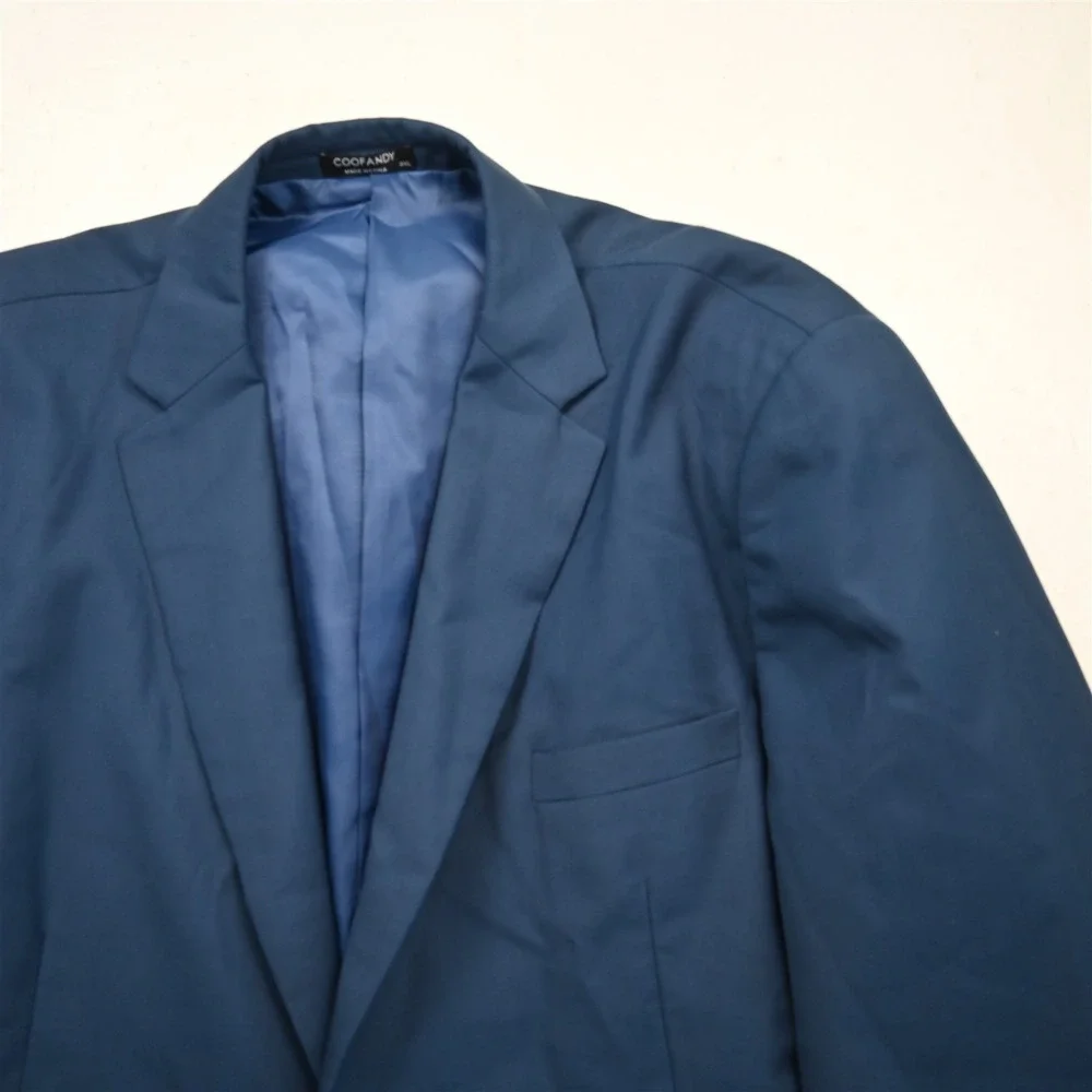 NEW Coofandy 3XLR Blue Mens Blazer Suit Jacket Sport Coat